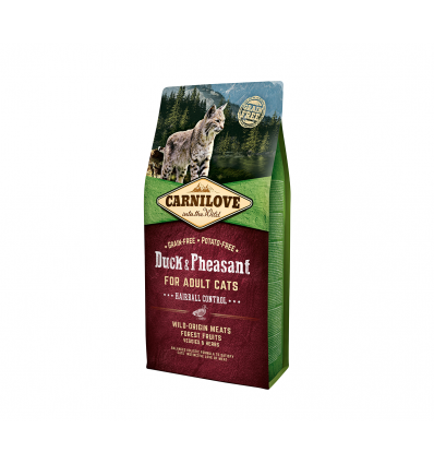 CARNILOVE DUCK&PHEASANT HAIRBALL CONTROL 2KG KATĖMS