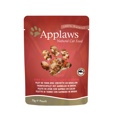 APPLAWS TUNA FILLET WITH PACIFIC PRAWN KONSERVAI 70G KATĖMS 8008ML-A