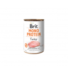 BRIT CARE TURKEY MONO PROTEIN KONSERVAI 400G ŠUNIMS