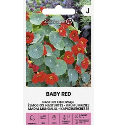 NASTURTĖS ŽEMOSIOS BABY RED