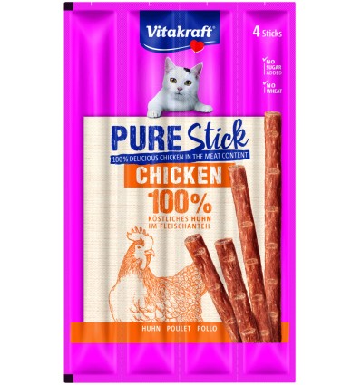 VITAKRAFT SKANĖSTAS PURE STICK SU VIŠTIENA 4X5G 2459570 KATĖMS