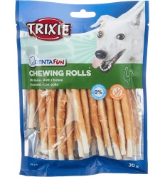 TRIXIE DENTA FUN CHICKEN CHEWING ROLLS 28CM 3VNT 250G SKANĖSTAS ŠUNIMS