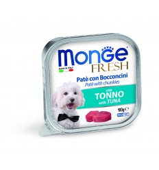 MONGE FRESH - WET DOG PATE & CHUNKIES TUNA 100G ŠUNIMS