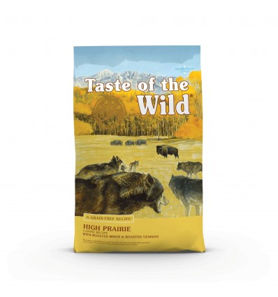 TASTE OF THE WILD HIGH PRAIRIE SU BIZONIENA IR ELNIENA 2KG ŠUNIMS SAUSAS BEGRŪDIS