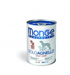 MONGE MONOPROTEICO "SOLO" - WET DOG PATE 100% LAMB 400G ŠUNIMS